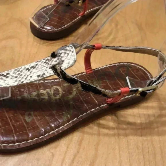 Sam Edelman Gigi sandal.  Orange and leopard print.  Size 6.5 - Picture 6 of 9